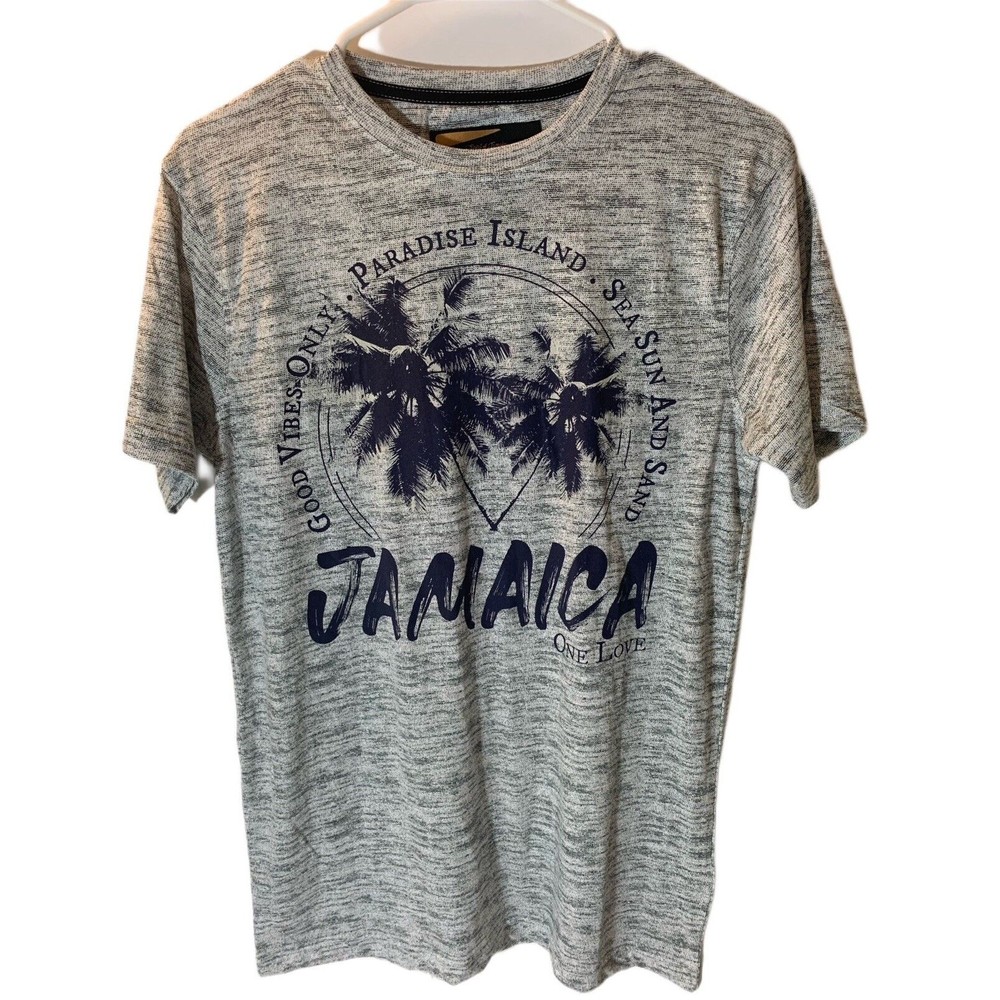 Jamaica Paradise Island Men’s Graphic Vacation Pepper Color T Shirt Size Medium